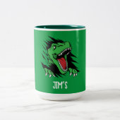 Dinosaurier Zweifarbige Tasse (Mittel)