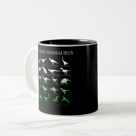 Dinosaurier Zweifarbige Tasse (Vorderseite Links)