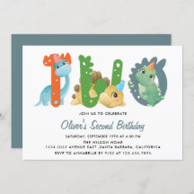 Dinosaurier Zweite Geburtstagsparty