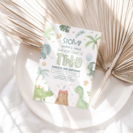 Dinosaurier Zweiter Geburtstag Einladung