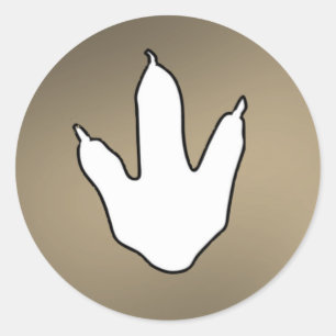 Dinosaurierabdruck Runder Aufkleber