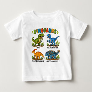 Dinosaurierarten Lernen für Kinder Baby T-shirt