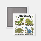 Dinosaurierarten Lernen für Kinder Magnet (Vorderseite/Rückseite)