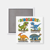 Dinosaurierarten Lernen für Kinder Magnet (Vorderseite/Rückseite)