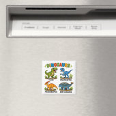 Dinosaurierarten Lernen für Kinder Magnet (In Situ (Geschirrspüler))