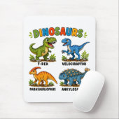 Dinosaurierarten Lernen für Kinder Mousepad (Mit Mouse)