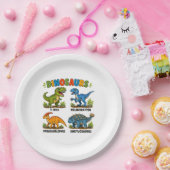 Dinosaurierarten Lernen für Kinder Pappteller (Party)