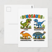 Dinosaurierarten Lernen für Kinder Postkarte (Vorne/Hinten)
