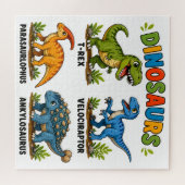 Dinosaurierarten Lernen für Kinder Puzzle (Horizontal)