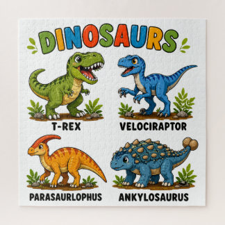 Dinosaurierarten Lernen für Kinder Puzzle