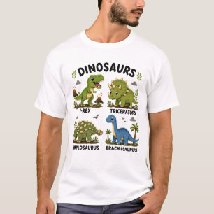 Dinosaurierarten Lernen für Kinder T-Shirt