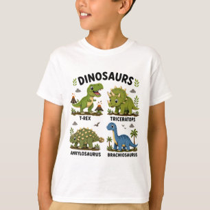 Dinosaurierarten Lernen für Kinder T-Shirt