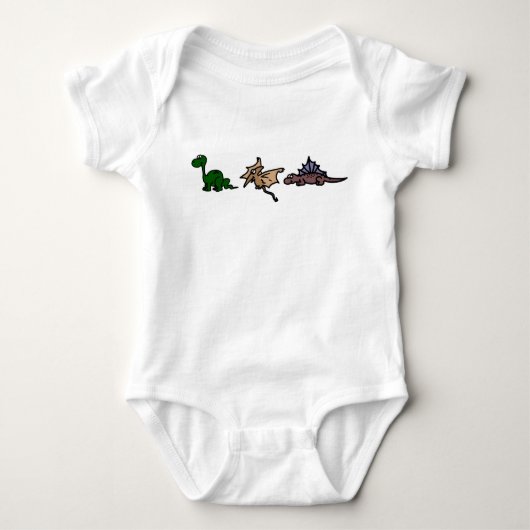Dinosaurierbabys Baby Strampler (Vorderseite)
