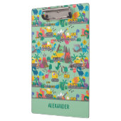 Dinosaurierbau Kinder Personalisiert Klemmbrett (Links)