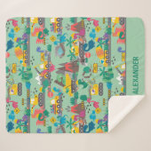 Dinosaurierbau Kinder Personalisiert Sherpadecke (Vorderseite (Horizontal))