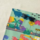 Dinosaurierbau Kinder Personalisiert Strandtuch (Beispiel)