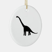 Dinosaurierbrontosaurus-Silhouette Keramikornament (Rechts)