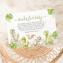 Dinosaurierbücher für Babydusche Begleitkarte