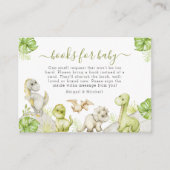 Dinosaurierbücher für Babydusche Begleitkarte (Vorderseite)