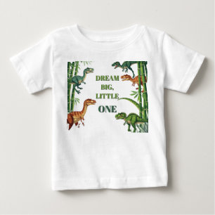 Dinosaurierfreunde in einer Dschungelszene eingera Baby T-shirt