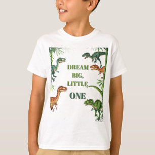 Dinosaurierfreunde in einer Dschungelszene eingera T-Shirt