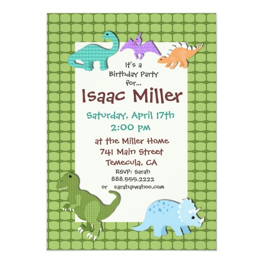 Dinosauriergeburtstags Party Einladung Dino Laden Zazzle De