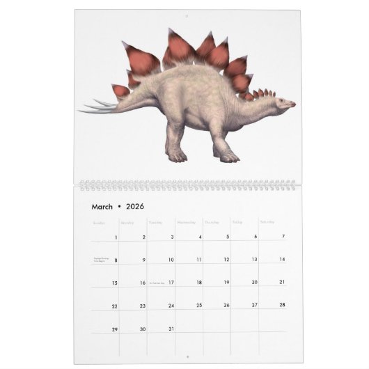 Dinosaurierkalender Kalender (Mär 2026)