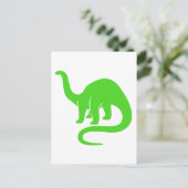 Dinosaurierkarte hellgrün postkarte (Stehend Vorderseite)