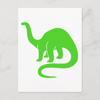 Dinosaurierkarte hellgrün postkarte