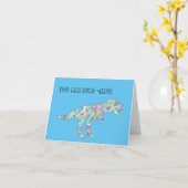 Dinosaurierkarte Karte (Gelbe Blume)