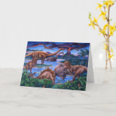 Dinosaurierkarte Karte (Gelbe Blume)