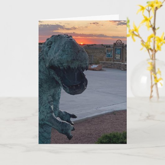 Dinosaurierkarte Karte (Gelbe Blume)