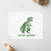 Dinosaurierkarte Mitteilungskarte (Vorderseite/Rückseite Beispiel)