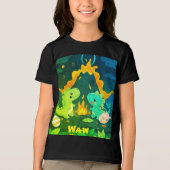 Dinosaurierkleidung Tri-Blend Shirt (Vorderseite)