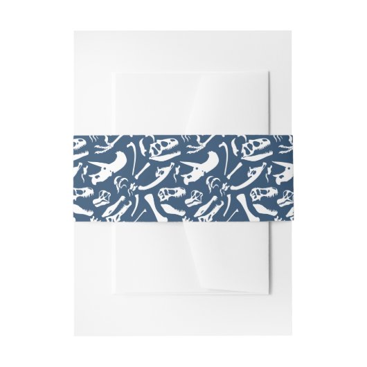 Dinosaurierknochen (blau) einladungsbanderole (Vorderseite Beispiel)