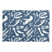 Dinosaurierknochen (blau) kissenbezug (Rückseite)