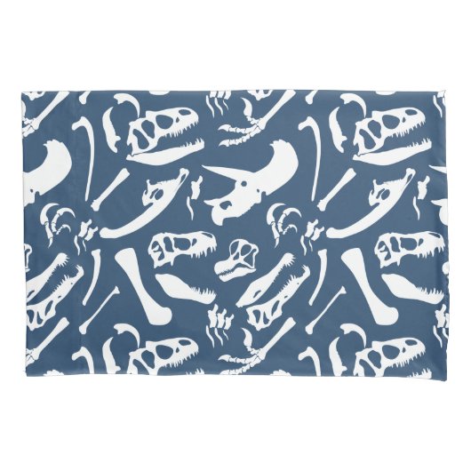 Dinosaurierknochen (blau) kissenbezug (Vorderseite)