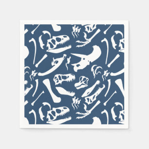 Dinosaurierknochen (blau) serviette