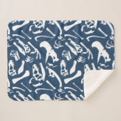 Dinosaurierknochen (blau) sherpadecke (Vorderseite (Horizontal))