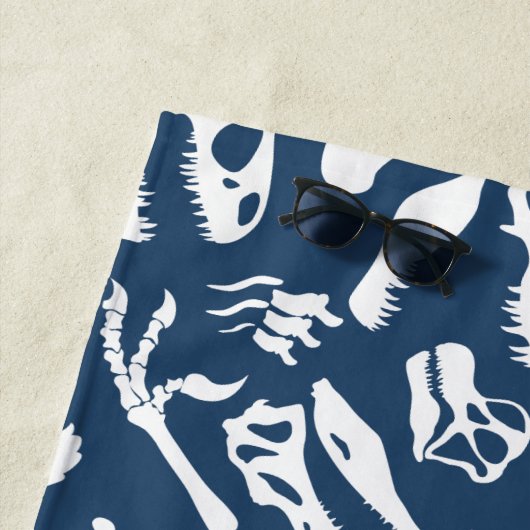 Dinosaurierknochen (blau) strandtuch (Beispiel)