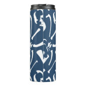 Dinosaurierknochen (blau) thermosbecher (Rückseite)