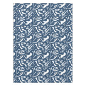 Dinosaurierknochen (blau) tischdecke (Vorderseite)