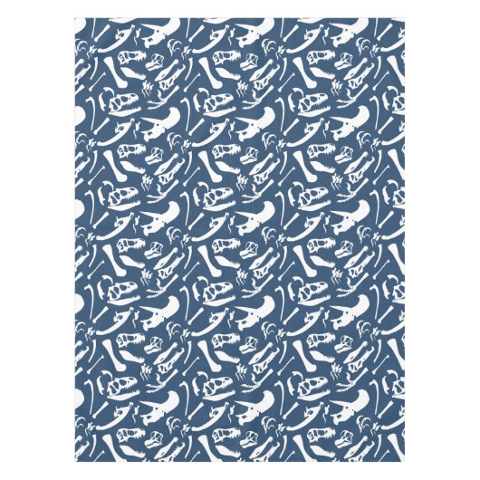 Dinosaurierknochen (blau) tischdecke (Vorderseite)