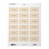 Dinosaurierknochen (Gold) Adressaufkleber (Vorne)