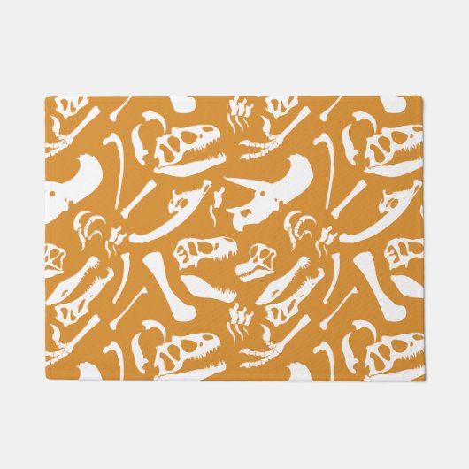 Dinosaurierknochen (Gold) Fußmatte (Vorderseite)