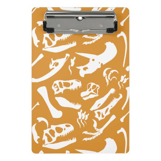 Dinosaurierknochen (Gold) Mini Klemmbrett (Vorderseite)