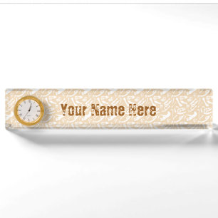 Dinosaurierknochen (Gold) Namensplakette
