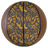 Dinosaurierknochen (grau) basketball (Vertikal)