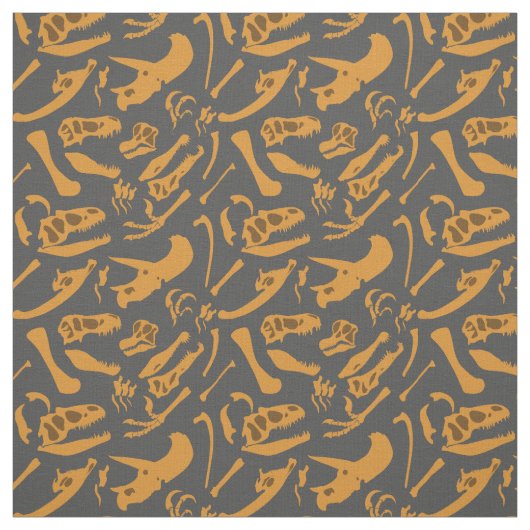 Dinosaurierknochen (grau) stoff (Muster)