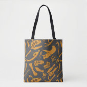 Dinosaurierknochen (grau) tasche (Vorderseite)